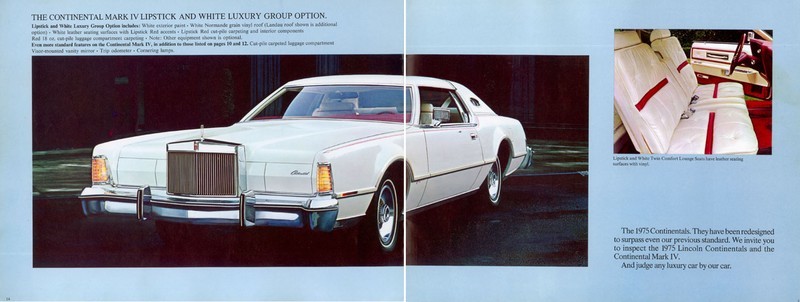 1975 Lincoln Model Range Brochure Page 10